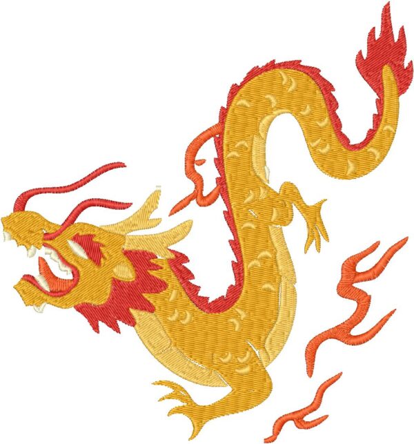 Dragon Embroidery Design, 3 sizes, Machine Embroidery Design, Dragon shapes Design, Instant