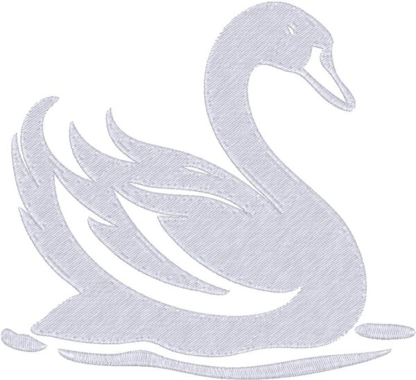 Swan Embroidery Design, 3 sizes, Machine Embroidery Design, Swan shapes Design, Instant