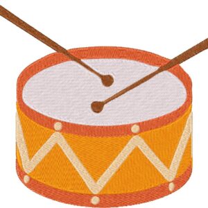 Drum Design, 7 sizes, Machine Embroidery Design, Drum shapes Design, Instant