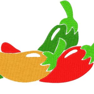 Chilli Pepper Embroidery Design, 7 sizes, Machine Embroidery Design, Chilli Pepper