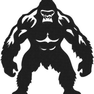 Gorilla Embroidery Design, 7 sizes, Machine Embroidery Design, Gorilla shapes Design, Instant