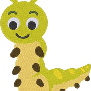 Caterpillar Design, 7 sizes, Machine Embroidery Design, Caterpillar shapes Design, Instant