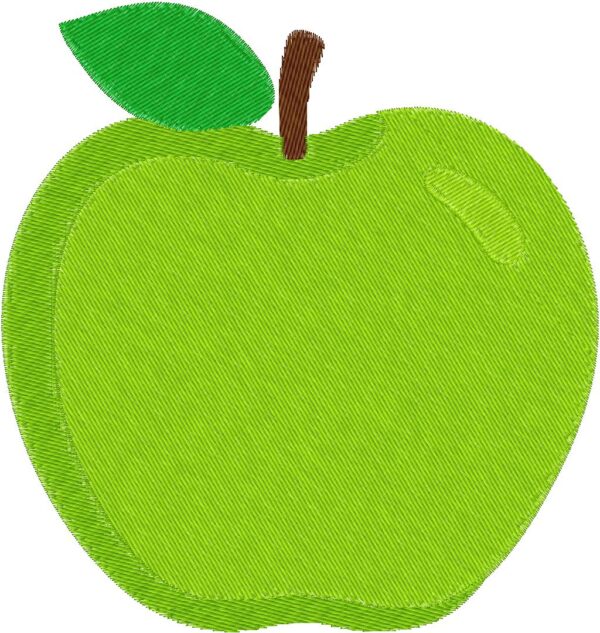 Apple Embroidery Design, 7 sizes, Machine Embroidery Design, Apple