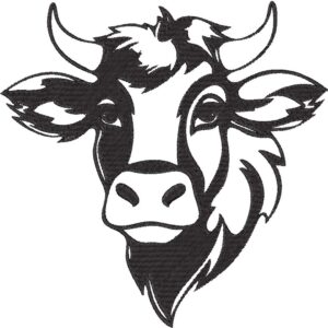 Cow Design, 7 sizes, Machine Embroidery Design, Cow shapes Design, Instant