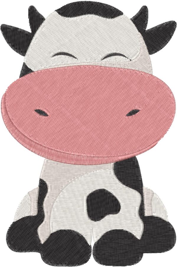 Baby Cow Embroidery Design, 7 sizes, Machine Embroidery Design, Baby Cow
