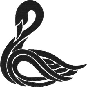 Swan Embroidery Design, 7 sizes, Machine Embroidery Design, Swan shapes Design, Instant