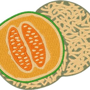 Melon Embroidery Design, 7 sizes, Machine Embroidery Design, Melon shapes Design, Instant