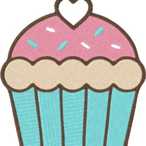 Muffin Design, 7 sizes, Machine Embroidery Design, Muffin shapes Design, Instant