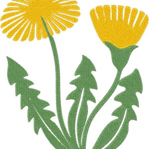 Dandelion Design, 7 sizes, Machine Embroidery Design, Dandelion shapes Design, Instant