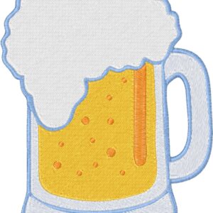 Beer Design, 7 sizes, Machine Embroidery Design, Beer shapes Design, Instant