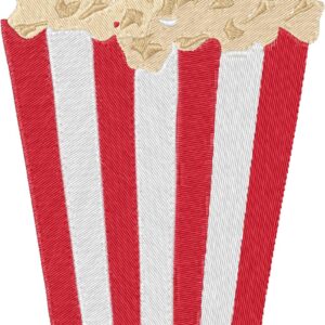 Popcorn Design, 7 sizes, Machine Embroidery Design, Popcorn shapes Design, Instant