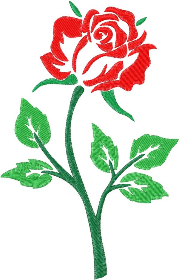 Rose Embroidery Design, 7 sizes, Machine Embroidery Design, Rose shapes Design, Instant