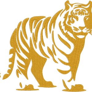 Tiger Design, 7 sizes, Machine Embroidery Design, Tiger shapes Design, Instant