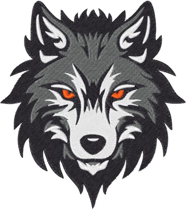 Wolf Embroidery Design, 7 sizes, Machine Embroidery Design, Wolf