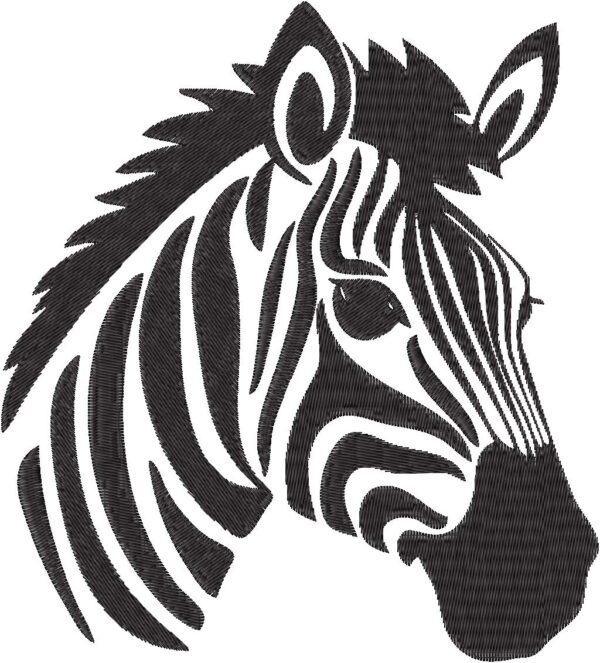 Zebra Embroidery Design, 7 sizes, Machine Embroidery Design, Zebra