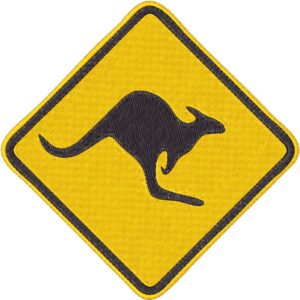 Danger Kangaroo Design, 7 sizes, Machine Embroidery Design, Danger Kangaroo shapes Design, Instant