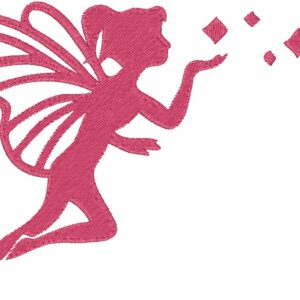 Fairy Embroidery Design, 3 sizes, Machine Embroidery Design, Fairy shapes Design, Instant