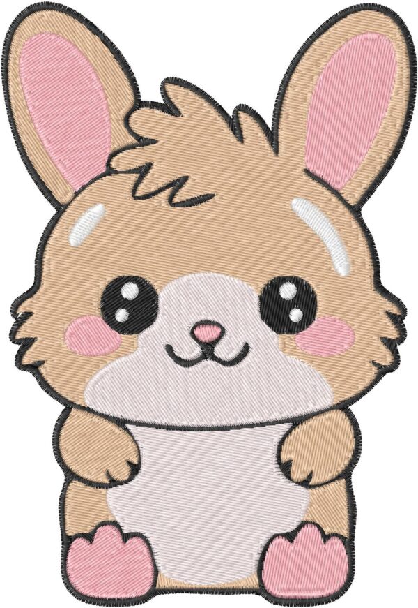 Baby Rabbit Embroidery Design, 7 sizes, Machine Embroidery Design, Baby Rabbit