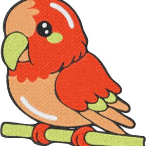 Parrot Design, 7 sizes, Machine Embroidery Design, Parrot shapes Design, Instant