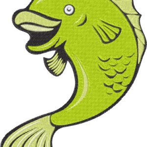 Fish Design, 7 sizes, Machine Embroidery Design, Fish shapes Design, Instant