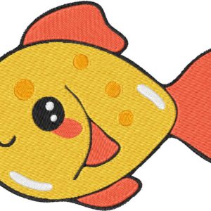 Fish Design, 7 sizes, Machine Embroidery Design, Fish shapes Design, Instant