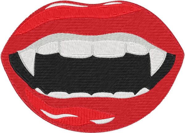 Vampire Teeth Embroidery Design, 7 sizes, Machine Embroidery Design, Vampire Teeth