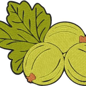 Gooseberry Embroidery Design, 7 sizes, Machine Embroidery Design, Gooseberry shapes Design, Instant