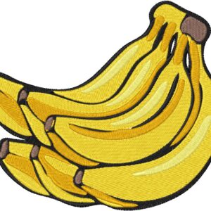 Bananas Embroidery Design, 7 sizes, Machine Embroidery Design, Banana shapes Design, Instant