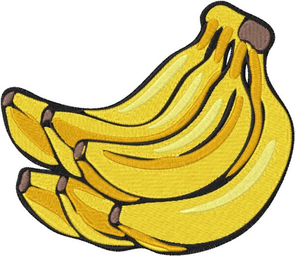 Bananas Embroidery Design, 7 sizes, Machine Embroidery Design, Banana shapes Design, Instant