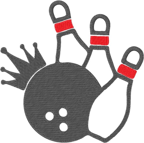 Bowling Embroidery Design, 7 sizes, Machine Embroidery Design, Bowling shapes Design, Instant