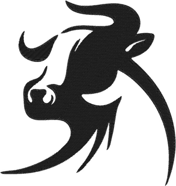 Bull Embroidery Design, 7 sizes, Machine Embroidery Design, Bull shapes Design, Instant