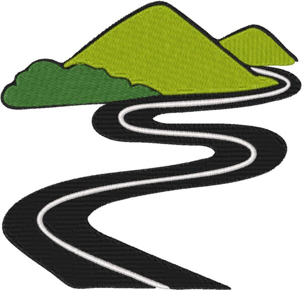 Road Embroidery Design, 7 sizes, Machine Embroidery Design, Road shapes Design, Instant