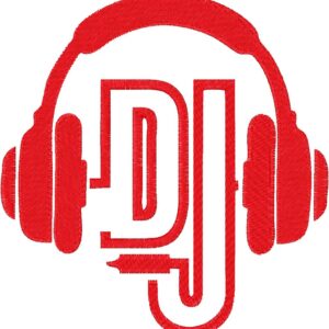 DJ Headphones Embroidery Design, 7 sizes, Machine Embroidery Design, DJ Headphones shapes Design, Instant