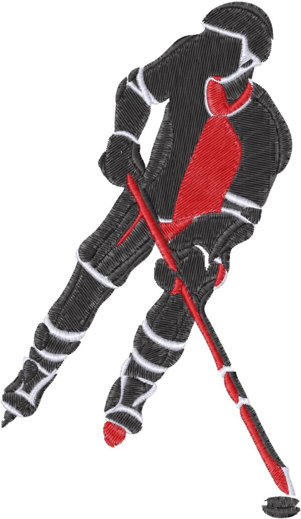 Hockey Player Embroidery Design, 7 sizes, Machine Embroidery Design, Hockey Player shapes Design, Instant