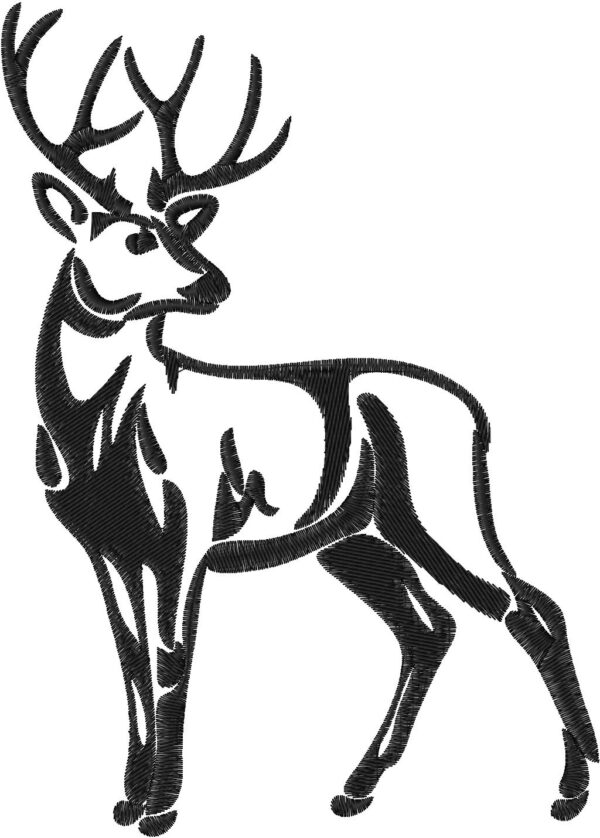 Deer Embroidery Design, 7 sizes, Machine Embroidery Design, Deer shapes Design, Instant