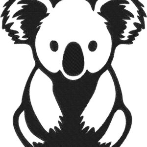 Koala Embroidery Design, 7 sizes, Machine Embroidery Design, Koala shapes Design,Instant