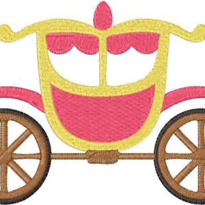 Carriage Embroidery Design, 7 sizes, Machine Embroidery Design, Carriage shapes Design, Instant