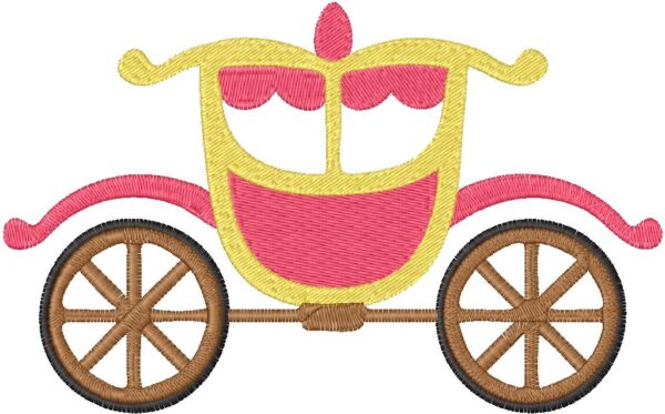 Carriage Embroidery Design, 7 sizes, Machine Embroidery Design, Carriage shapes Design, Instant