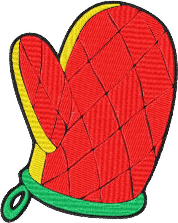 Kitchen Glove Embroidery Design, 7 sizes, Machine Embroidery Design, Kitchen Glove shapes Design, Instant