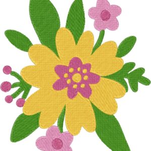 Flowers Embroidery Design, 7 sizes, Machine Embroidery Design, Flowers shapes Design, Instant