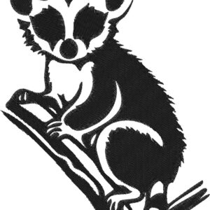 Lemur Embroidery Design, 7 sizes, Machine Embroidery Design, Lemur shapes Design, Instant