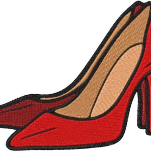 Court Shoes Embroidery Design, 7 sizes, Machine Embroidery Design, Court Shoes shapes Design, Instant