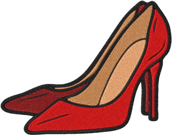 Court Shoes Embroidery Design, 7 sizes, Machine Embroidery Design, Court Shoes shapes Design, Instant