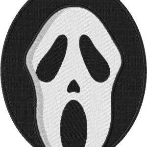 Scream Mask Design, 7 sizes, Machine Embroidery Design, Scream Mask shapes Design, Instant