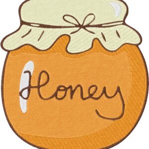 Honey Embroidery Design, 7 sizes, Machine Embroidery Design, Honey shapes Design, Instant