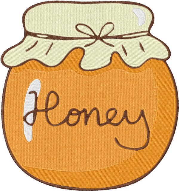 Honey Embroidery Design, 7 sizes, Machine Embroidery Design, Honey shapes Design, Instant