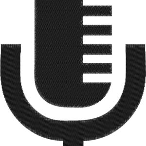 Microphone Design, 7 sizes, Machine Embroidery Design, Microphone shapes Design, Instant