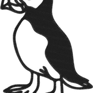 Puffin Design, 7 sizes, Machine Embroidery Design, Puffin shapes Design, Instant