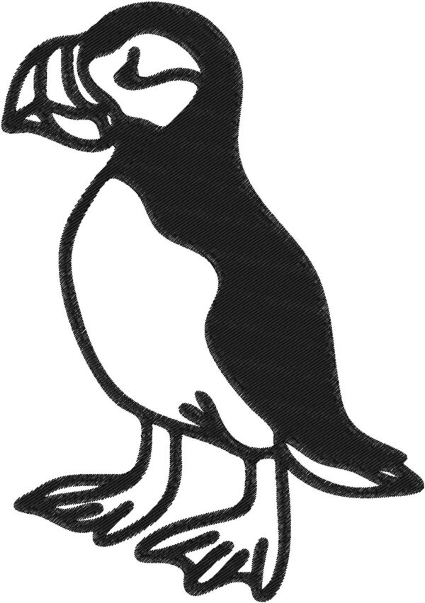 Puffin Design, 7 sizes, Machine Embroidery Design, Puffin shapes Design, Instant