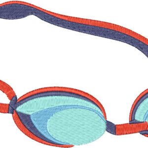 Swimming Goggles Embroidery Design, 7 sizes, Machine Embroidery Design, Swimming Goggles shapes Design, Instant